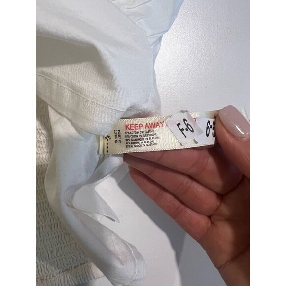 Free People So Posh Cropped Cami Skirt Set White Cotton XL Boho Beach New NWT - Picture 8 of 11